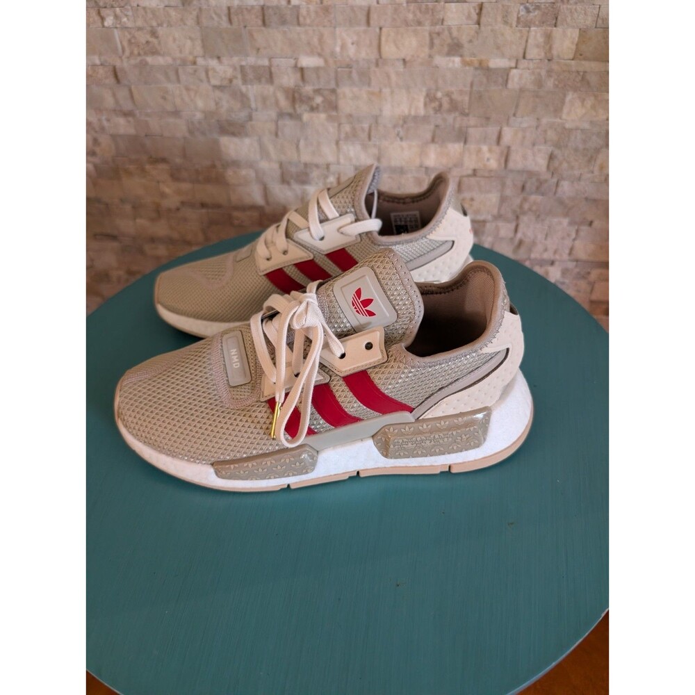 NWT Adidas Originals NMD G1 Shoes Wonder Beige/Red/Wonder White W 8.5 M 7.5